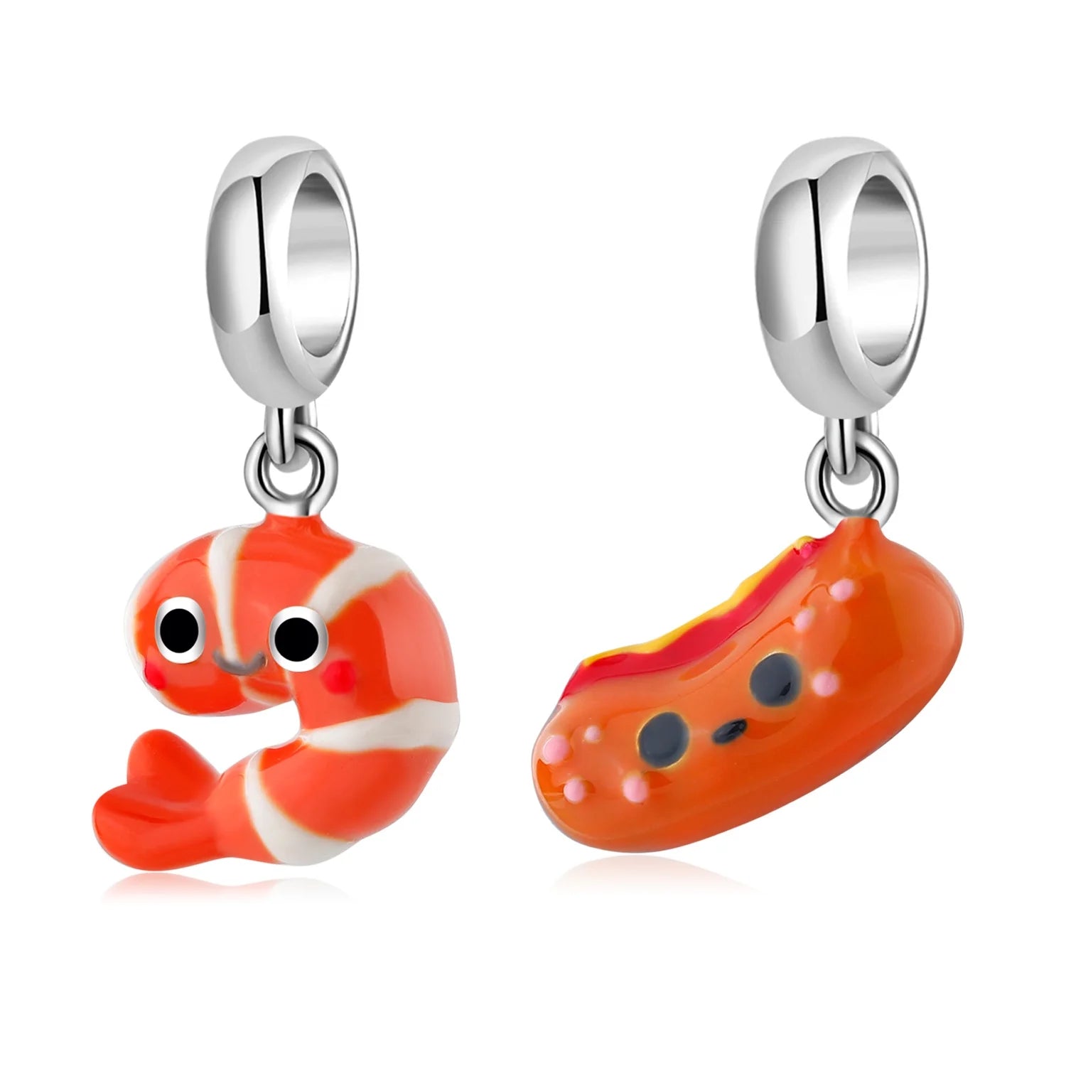 Designer Charms 925 Sterling Silver Cute Food Bread Avocado Cake Bread Enamel Beads Pendant Jewelry Fit Women Bracelets Necklace