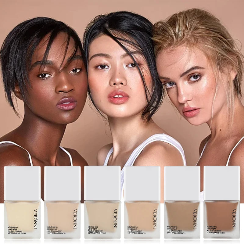 VERONNI 6 Color Long Wear Foundation Face Makeup Liquid Foundation