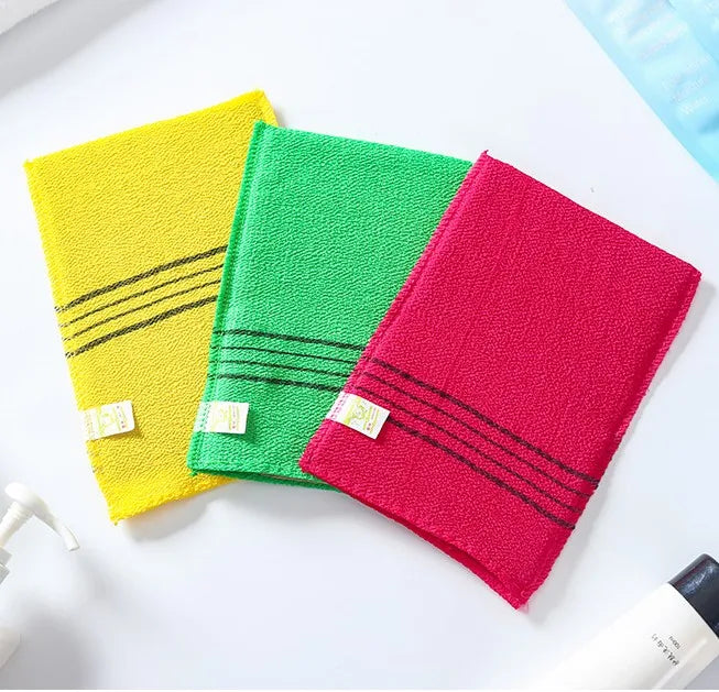 Double-sided Towel  Body Scrub Shower Towel  Korean Exfoliating Bath Washcloth for Adults Coarse Grain Brush