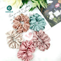 Wholesale 100% Mulberry Silk Scrunchies Queen Size 3cm Solid Colors Hair Ties for Hair for Styling