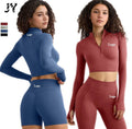 JY Customized Quick Dry Gym Yoga Suit Women Elastic Waist New Outdoor Running Fitness Set XL Long Short Seamless Leggings Top