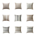 Innermor Daren Striped Linen White Grey Light Coffee Decorative Sofa Couch Cushion Pillow Cover for Hotel Living Room Home Decor