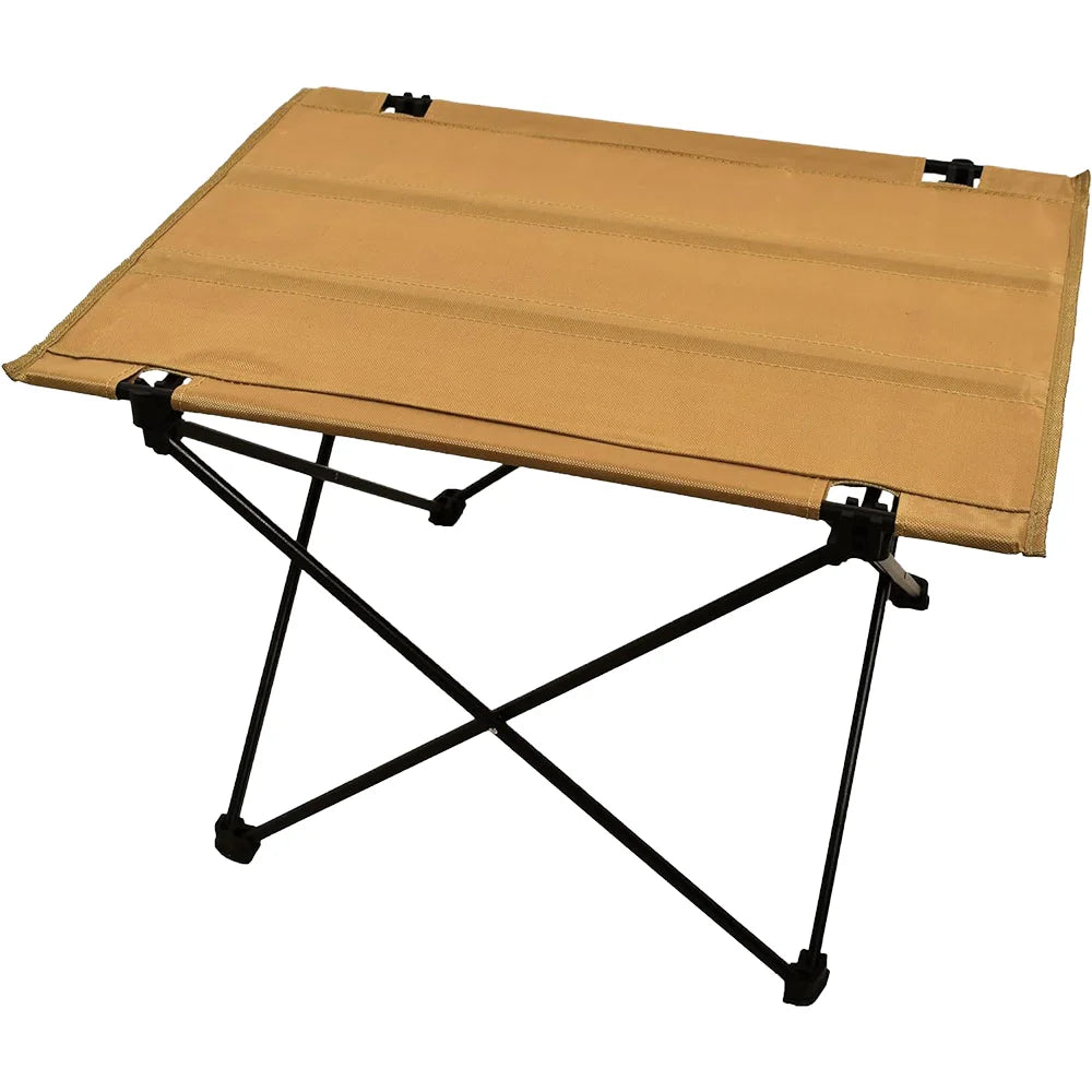 WOQI Modern Outdoor Rectangular Folding Table Portable Picnic Table Made of Durable Metal and Oxford Cloth Foldable Design