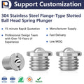 Stainless Steel Flange Type Ball Head Plunger Spring Positioning Ball Pressed Ball Screw FBPJS5/6/8/10/12 PANQI Brand Carton