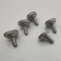 Large Flat Head Step Screws Stainless Steel Slotless Knurled Machine Screws Hand-Tightened Adjustment Bolts Non-Magnetic Metric