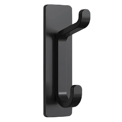 Extra Strong Self-Adhesive Hooks Heavy Duty Stick-On No-Nail Hook Back Door Black Hanging up to 6KG 6pcs