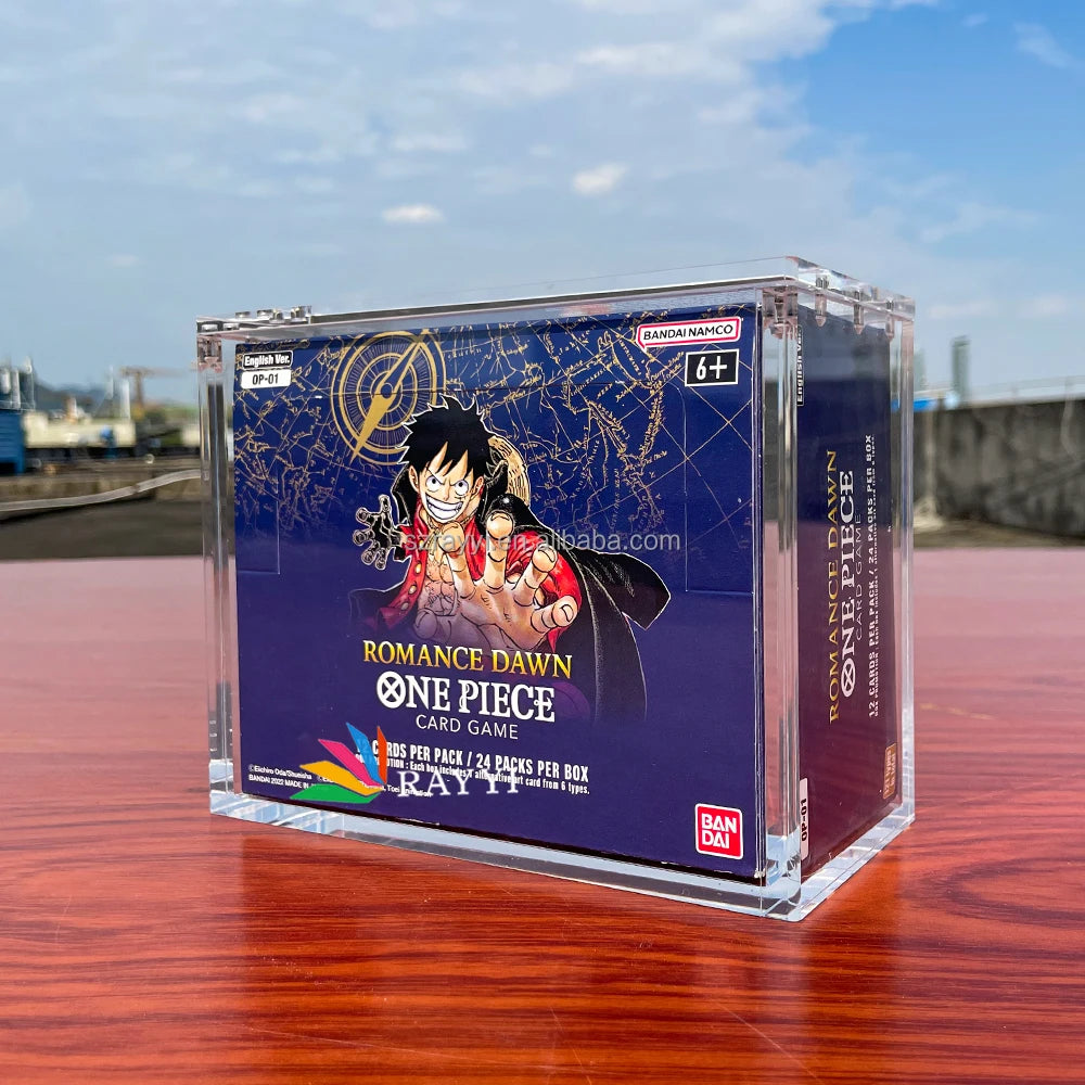 RAY YI  Strong Magnets One Piece  Reprint OP-01 OP-02  and OP-03 Acrylic Protective case for  One Piece Booster Box
