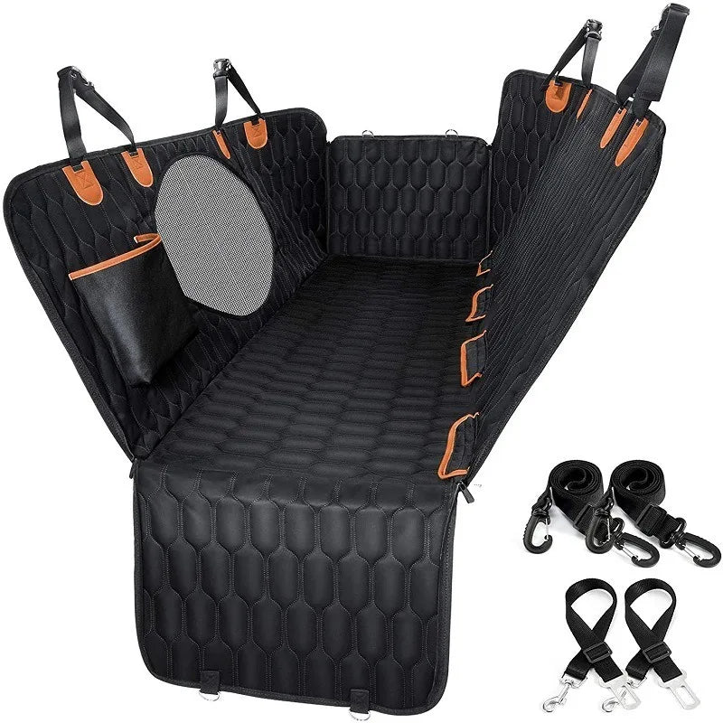 Hot Sale Waterproof Dog Cars Trucks SUV Cushion Mat Pad Pet Car Backseat Cover With Mesh Window
