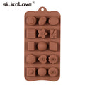 JSC2776 Food Grade Wholesale Start Shaped Heart Shaped Round Shaped Silicone Chocolate Mold
