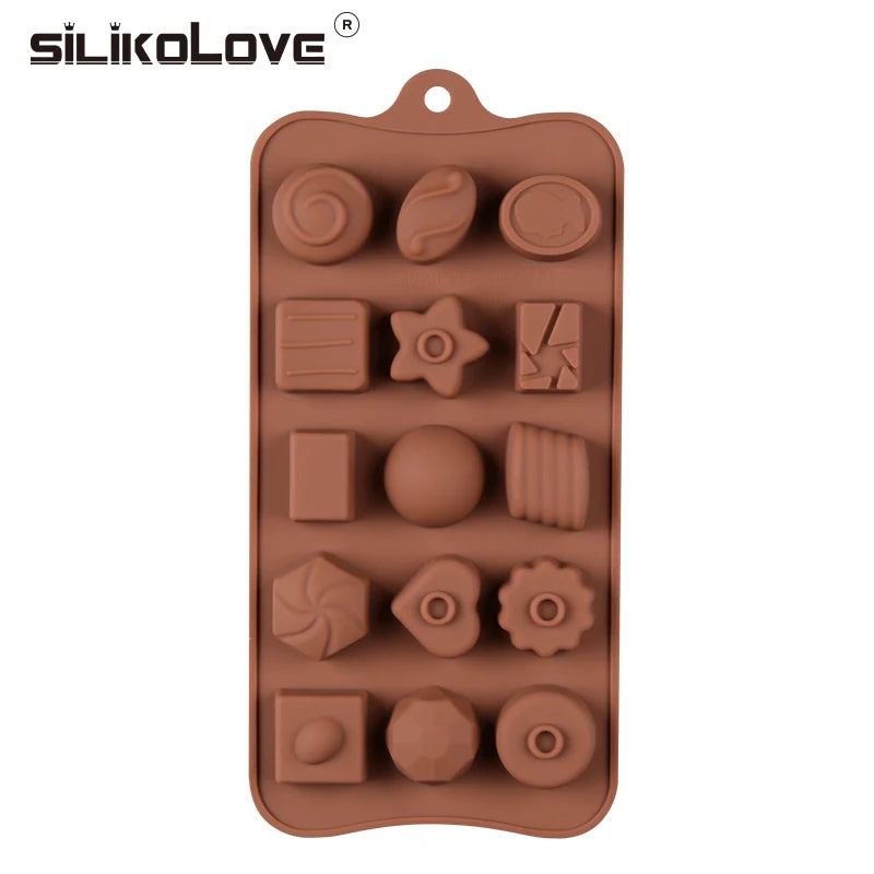 JSC2776 Food Grade Wholesale Start Shaped Heart Shaped Round Shaped Silicone Chocolate Mold