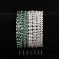 Abiding New Arrival Jewelry Factory Wholesale 925 Silver Oval 4x5mm 4x6mm 5x7mm White Green Moissanite Tennis Chain Bracelet