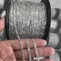 Wholesale 925 Sterling Silver Figaro Chain Roll 3mm Wide for Jewelry Making for Necklace Creation