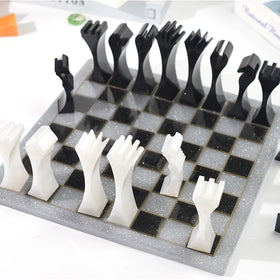 DM085 Chessboard Chess Pieces Mold Handmade Resin Casting Molds Epoxy Eolds Silicone Resin