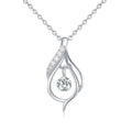 Hainon 925 Sterling Silver Necklace Romantic Beating Zircon Eternal love Anniversary Gifts Necklace 2022