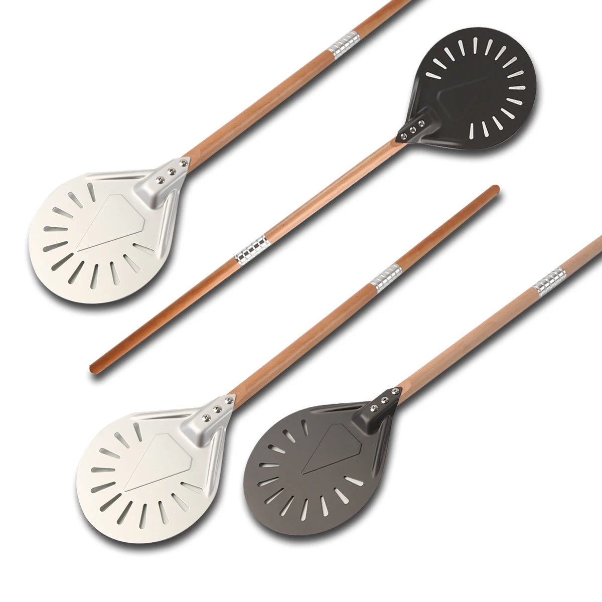 7~10 Inch Round Pizza Shovel Solid Wood Extended Handle Bread Flip Shovel to Undertake Processing Custom