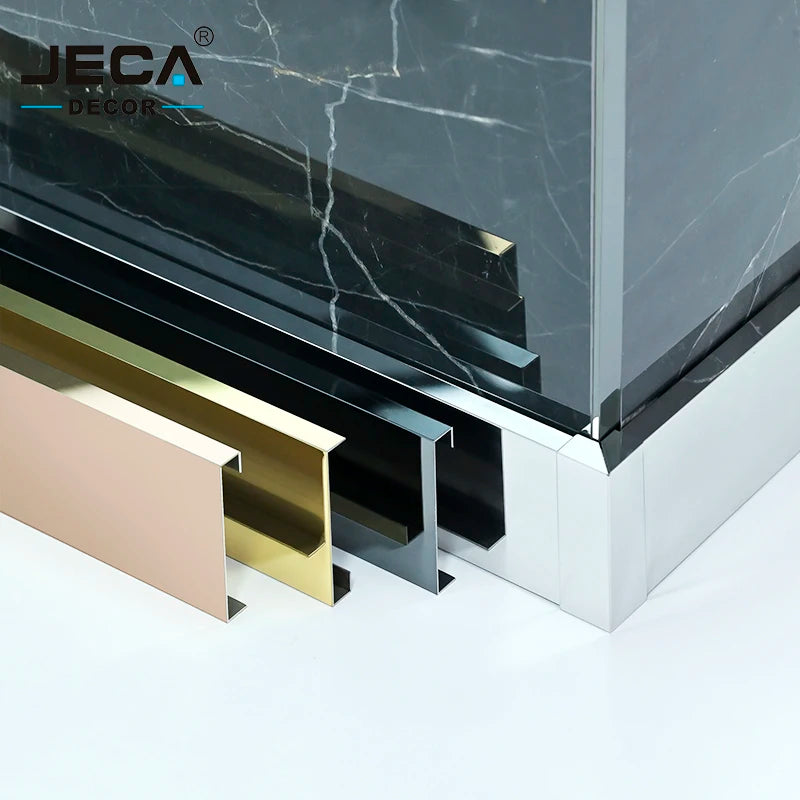 Foshan Supplier JECA Metal Skirting for Wall Foot Decoration 304/316 Steel Metal Floor Skirting