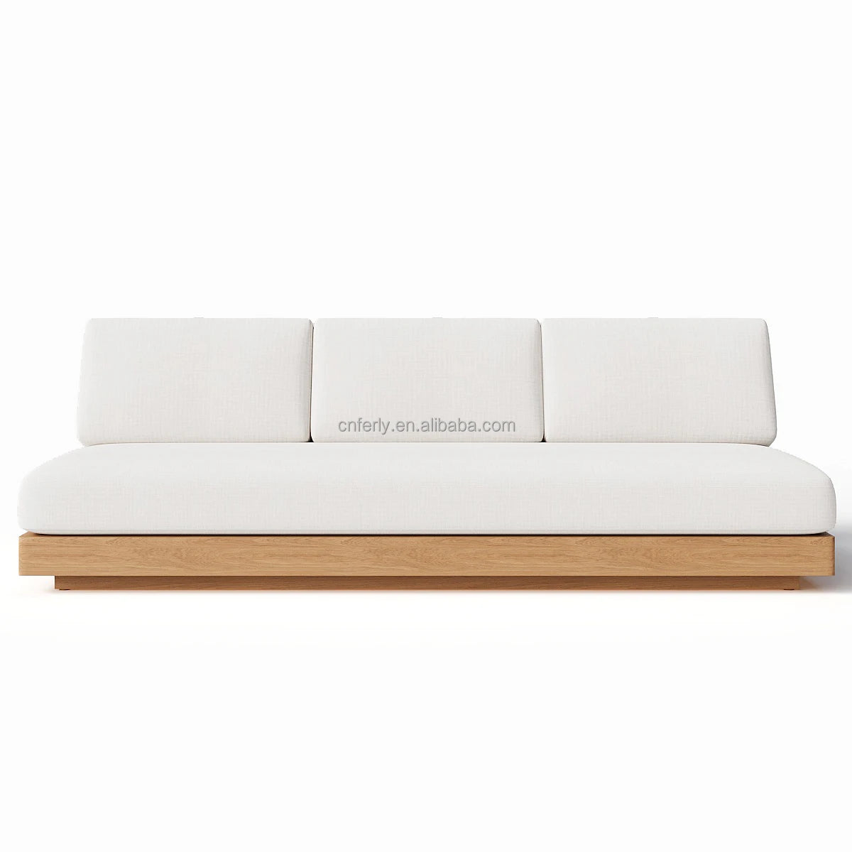 New Contemporary Modern Handmade Three Seat Outdoor Garden Sofa Solid Wood Teak for Hotel & Courtyard Use