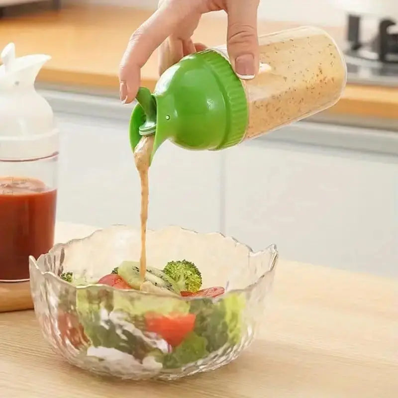 Salad Dressing Shaker Container Dishwasher Safe Homemade Oil and Vinegar Salad Dressing Bottle Mixer Dispenser