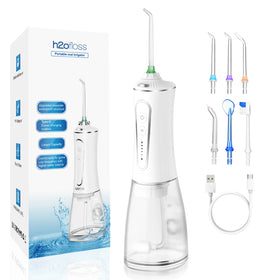 H2ofloss 300ML Portable Water Flosser Type-C Rechargeable Waterproof IPX7 Oral Irrigator 15 Years OEM ODM Factory