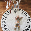 Nordic Style Soft Fluffy Rug 26 English Letters Carpet for Kids Room and Living Room Machine Made Early Education Decoration