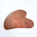Huiying Factory Price Hand Carved Heart Shaped Natural Mookaite Jasper Gua Sha Stone
