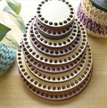 Solistar Basket Basses Supplies DIY Craft Making Bottom Wooden Weaving Crochet Knitting Round 8 Inch Wood Home Decoration Europe
