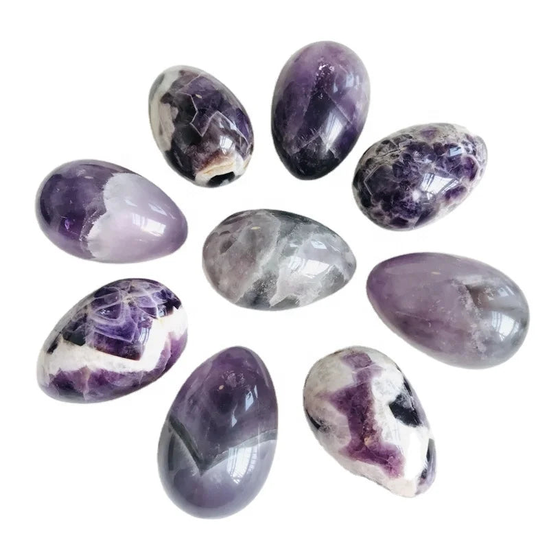 Wholesale Natural Dream Amethyst Crystal Egg for Yoni Massage Healing