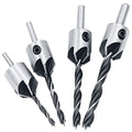 4 Pcs Flute Hss Countersink Drill Bit Set Carpentry Reamer Woodworking Chamfer Tool 3-6mm End Milling Screw Hole Wood Drill Bit