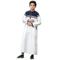 Modest Muslim Kids Boy Thawb Robe Classic Button Front Open Thobe for Children C0102