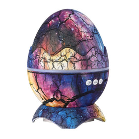 Modern Design Dinosaur Egg LED Star Galaxy Projector White Shade Night Light Ocean Wave Speaker Lamp for Kids Adults Bedroom