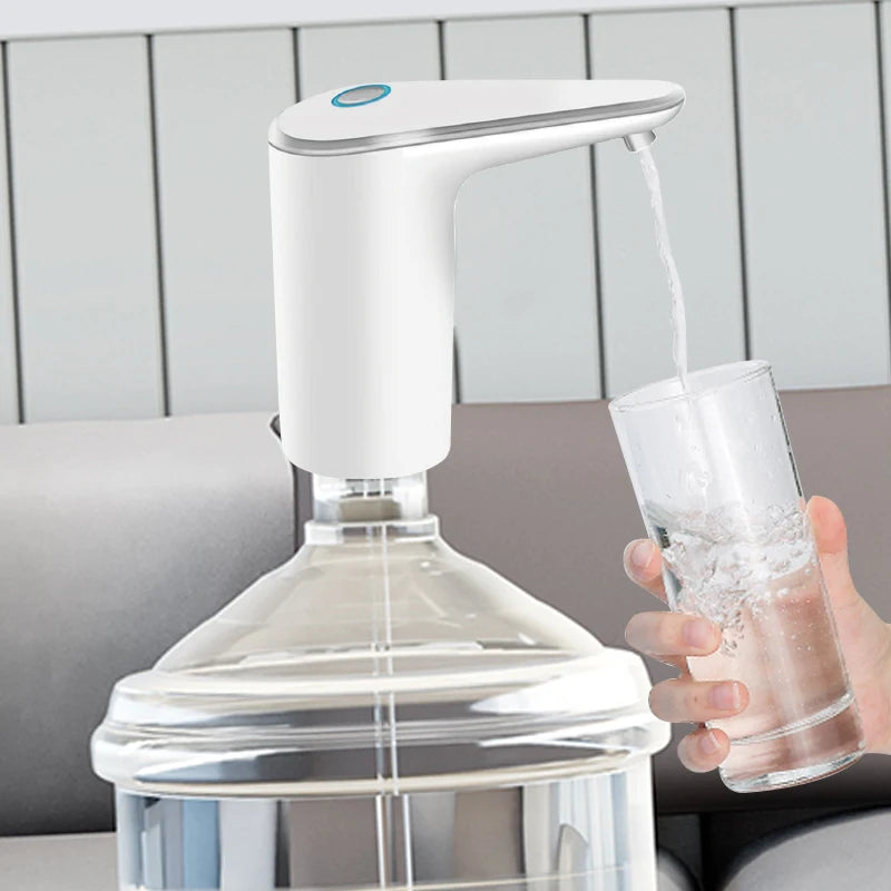 Portable Mini Electric Barrel Water Dispenser USB Power Source Rechargeable Bottle Drinking Pump for Outdoor Car Use Type Cold
