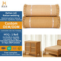 New Arrival Natural Bamboo Wicker Webbing Sheet Cane Material Quality Rattan Cane Webbing Rotin Roll