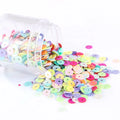 HFour Round Color Focus Loose Sequins PVC 3D with a Hole in the Middle 38 Colors Sizes 2-6mm