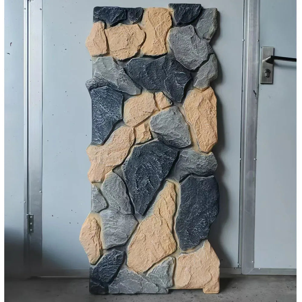 Modern Design Waterproof Polyurethane Imita Tion Stone Wall Panels Artificial Faux Stones for Exterior for Hotels and Posts
