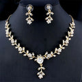 Bridal Necklace Earrings Two-piece Set Zircon Women's Set Wedding Dress Accessories