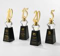 ADL Crystal Glass Metal Trophy Awards 15 Years Service Awards Blank Company Annual Celebration Crystal Trophy