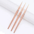 New Arrival Nails Art Professional Painting Tool Synthetic 3pcs Rose Gold Nail Liner Brush Custom Logo with Lid