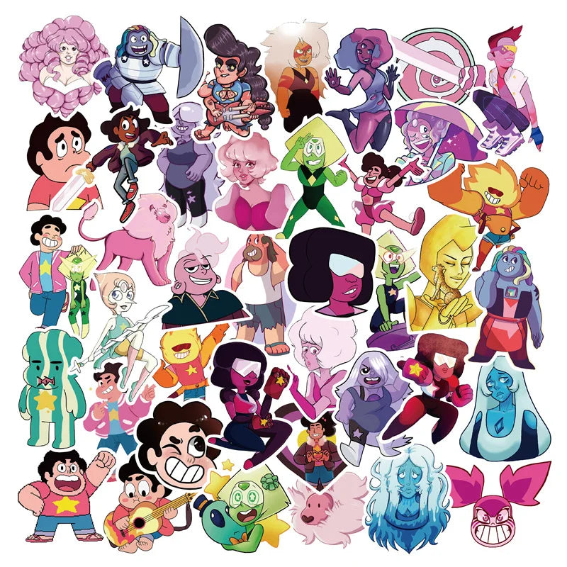 50Pcs Steven Universe America Anime Sticker for Children Girl Notebook Fridge Wall Luggage Laptop Cartoon Stickers