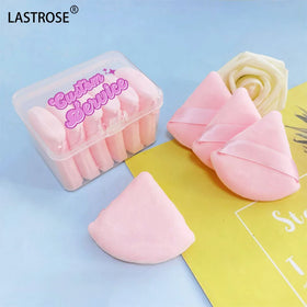 Wholesale Soft Makeup Powder Puffs Polorful Triangle Makeup Sponge Powder Puff for Makeup Foundation OEM Box
