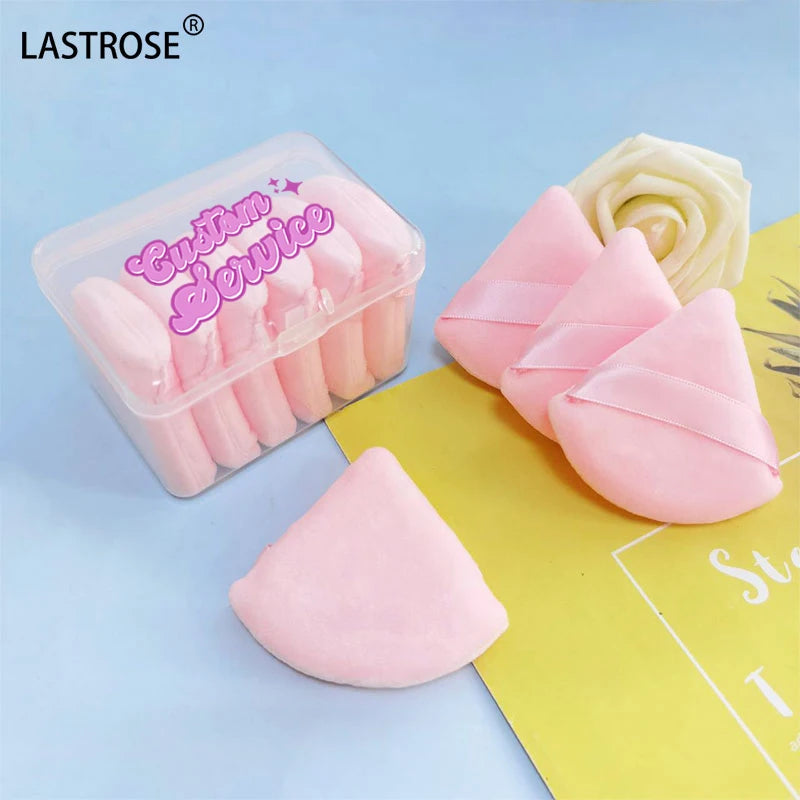 Wholesale Soft Makeup Powder Puffs Polorful Triangle Makeup Sponge Powder Puff for Makeup Foundation OEM Box