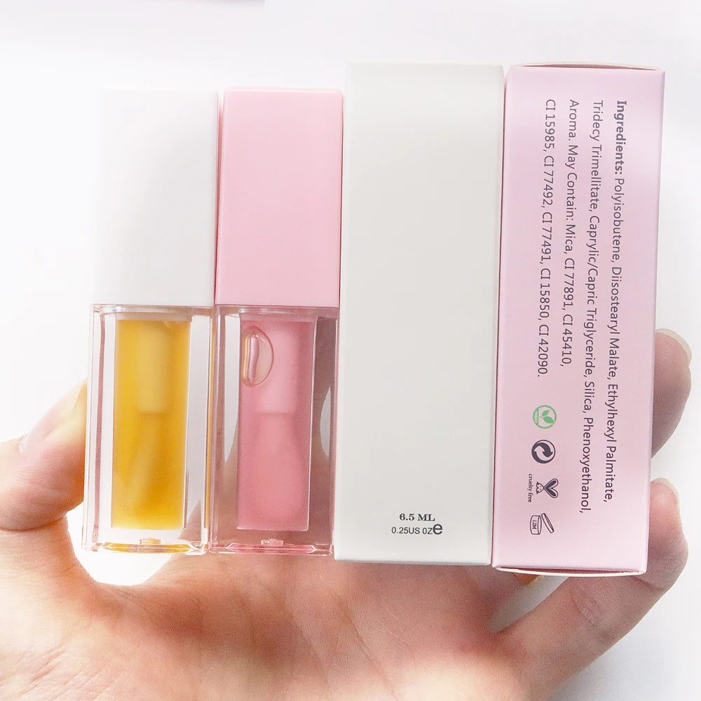 Customized Scent Plump Lip Oil Natural Organic Lip Tint Hydrating Private Label Makeup Vegan Color Changing Lip Oil