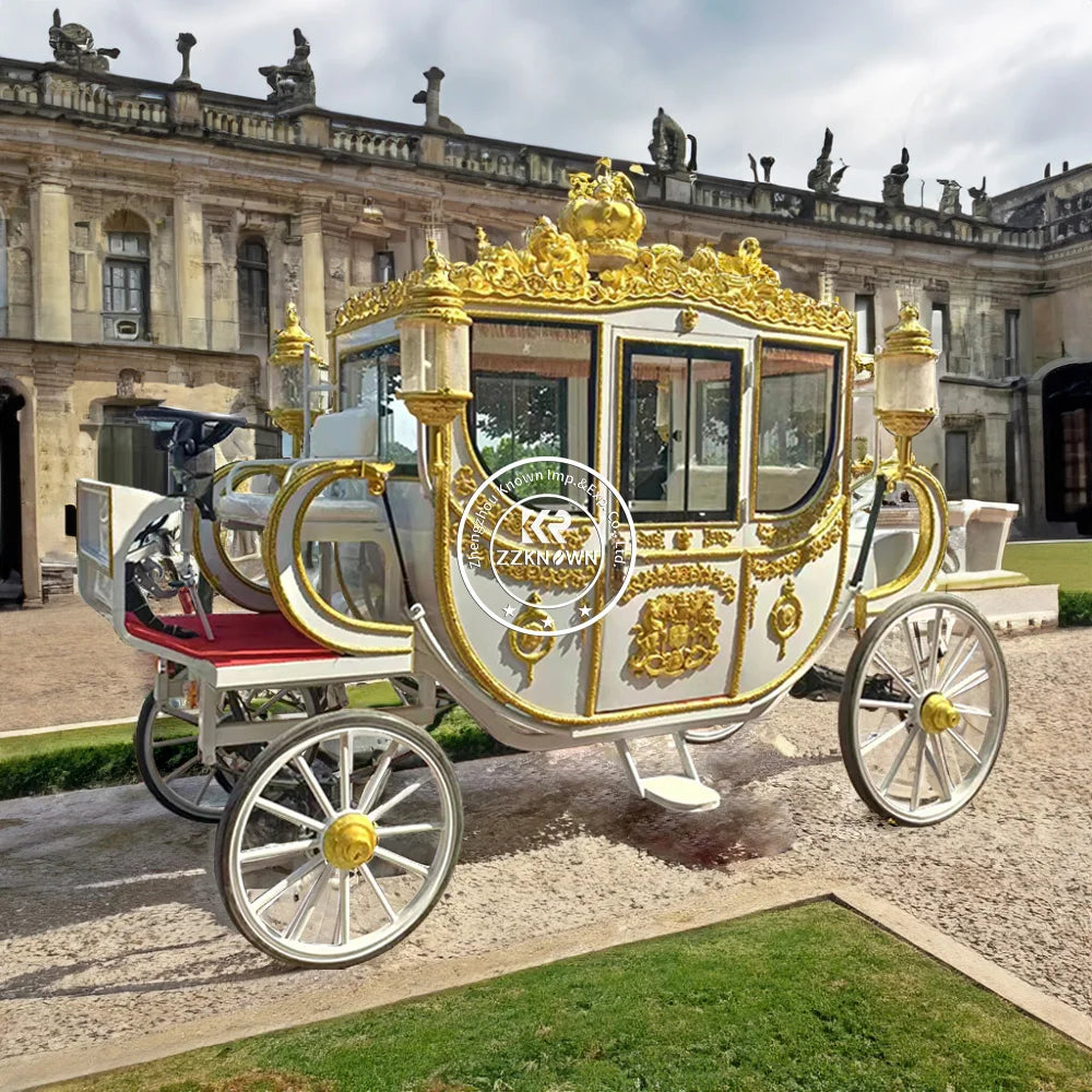 Hot Sale Luxurious Royal Carriage Wedding Horse Wagon Luxury Horse Carriage Royal Electric New Style Wedding Horse Carriage