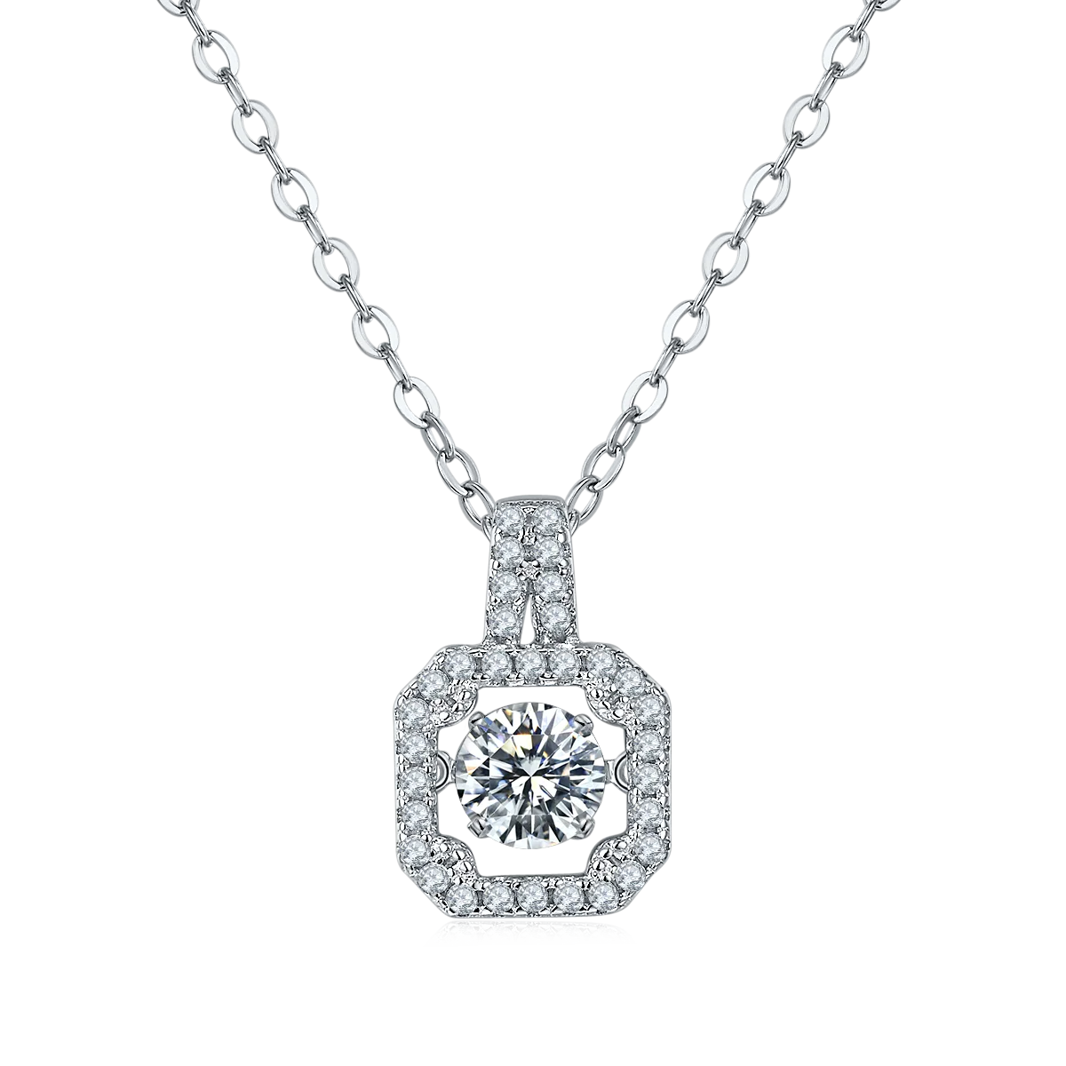 Cheap Factory Price Elegant Moissanite Pendant Necklace 925 Sterling Silver for Sale