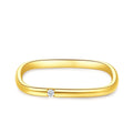 Minimalist Stainless Steel Silver/Gold/Blue/Black Color Rectangle Shaped Clear Zircon Engagement Eternity Band Rings