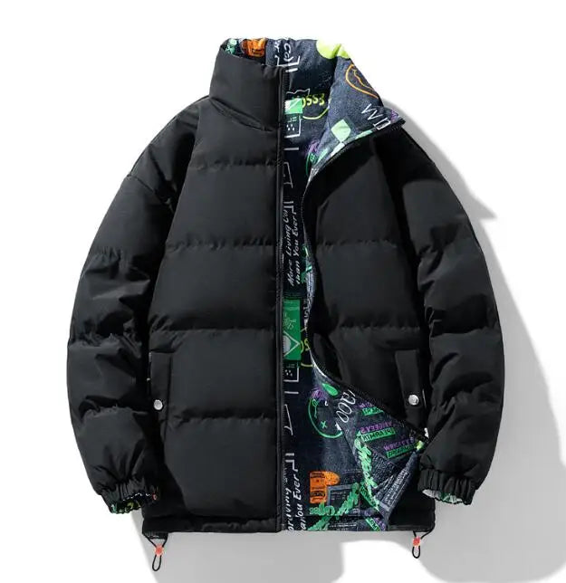 Custom Designer Puff Padded Coat Oversized Men's Down Bubble Reversible Winter Cotton Jacket for Men