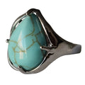 Wholesale Fine Jewelry Sliver Tear Drop Rings for Women Men Teenager Finger Rings Natural Luxury Gemstone Party Wear Jewelry