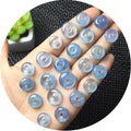 Wholesale Natural Quartz Crystal Pendant Aquamarine Donut for Making Necklace Pendant