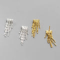 Unique Design 925 Sterling Silver Bamboo Snake Chain Tassel Earrings for Women Gold Jewelry Gifts