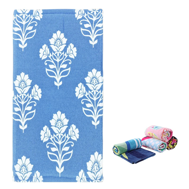 Wholesale New Design Printed Luxury Large Cotton Outdoor Beach Swim Towel With Hotel Pool Towels Set