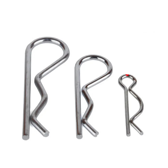 Custom Wave Wire Forming Double Wire 304 Stainless Steel Zinc Alloy R Shape Cotter Pin Spring Clips DIN Standard 2.8*25*61mm BJH